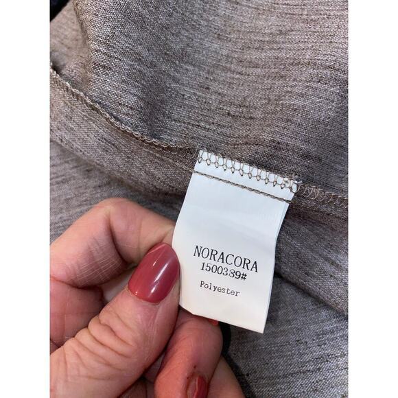 Women's NWT Noracora Brown Open Front Short Sleeve Jacket Cover Up Size Small - Picture 6 of 7